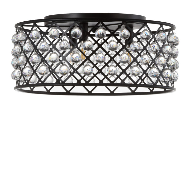 Gabrielle 19" Metal/Crystal LED Flush Mount Ceiling Light - JONATHAN Y