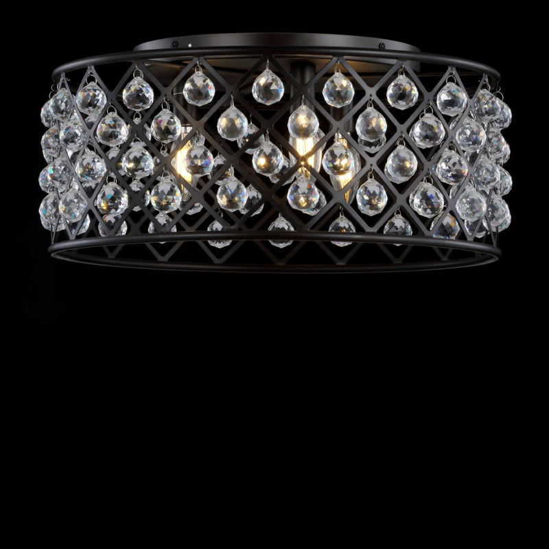 Gabrielle 19" Metal/Crystal LED Flush Mount Ceiling Light - JONATHAN Y