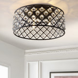 Gabrielle 19" Metal/Crystal LED Flush Mount Ceiling Light - JONATHAN Y