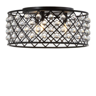 Gabrielle 19" Metal/Crystal LED Flush Mount Ceiling Light - JONATHAN Y