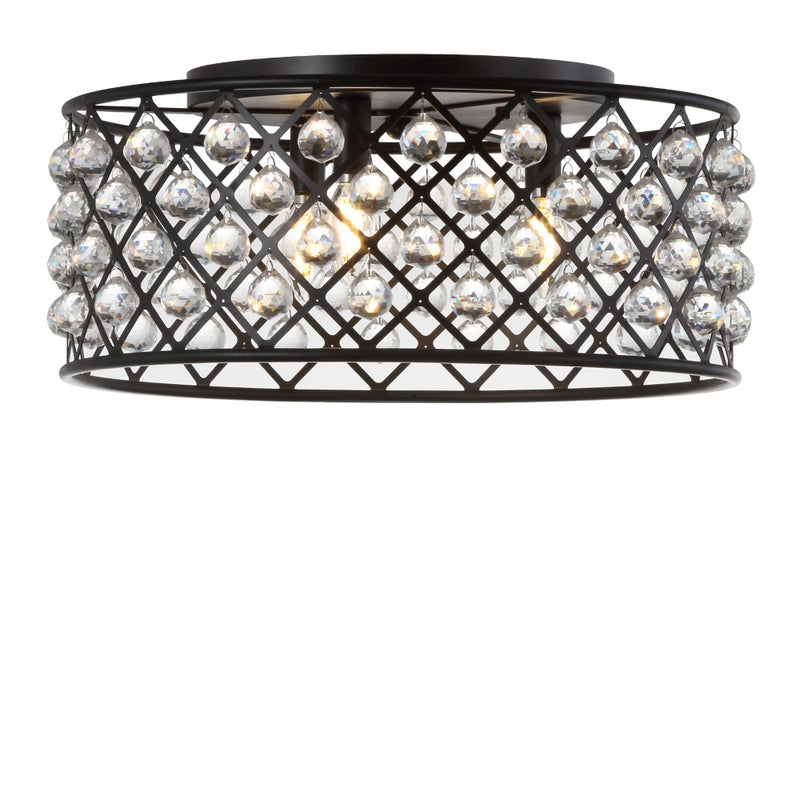 Gabrielle 19" Metal/Crystal LED Flush Mount Ceiling Light - JONATHAN Y