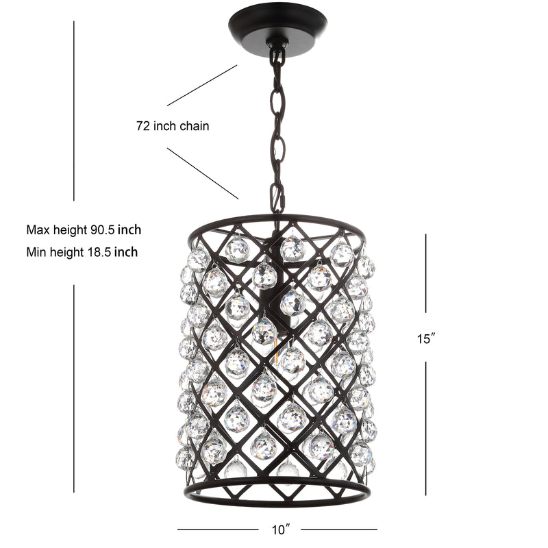 Gabrielle Crystal/Metal LED Pendant