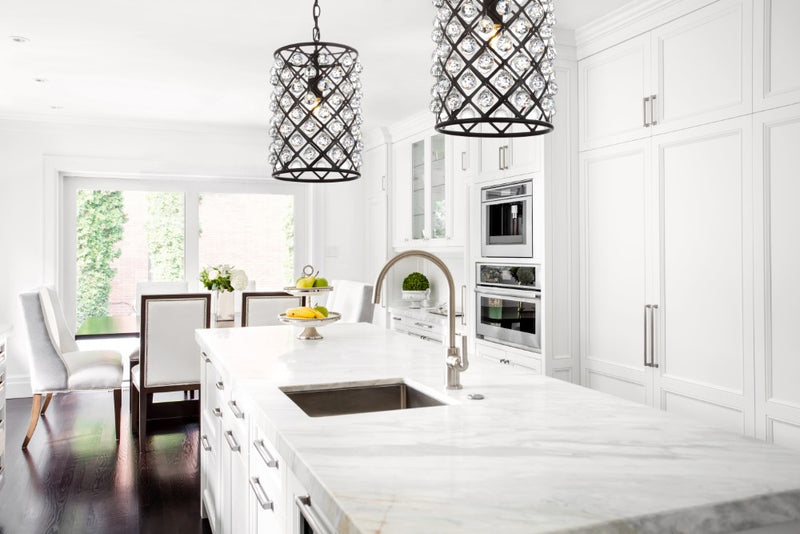Gabrielle Crystal/Metal LED Pendant