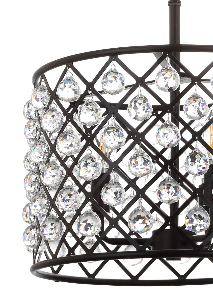 Gabrielle Crystal/Metal LED Pendant - JONATHAN Y