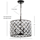 Gabrielle Crystal/Metal LED Pendant - JONATHAN Y