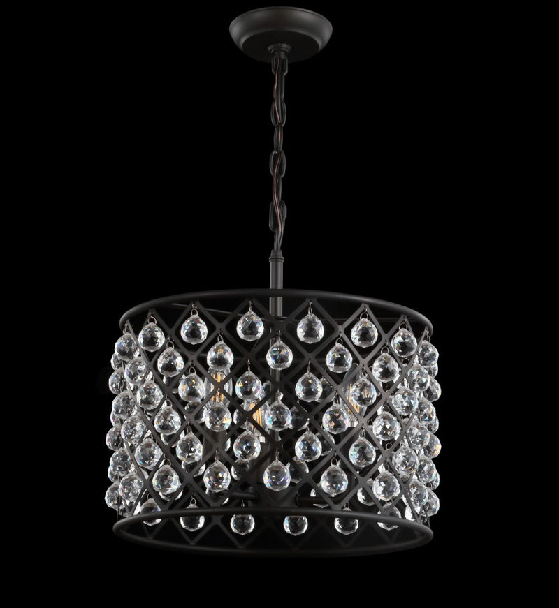 Gabrielle Crystal/Metal LED Pendant - JONATHAN Y