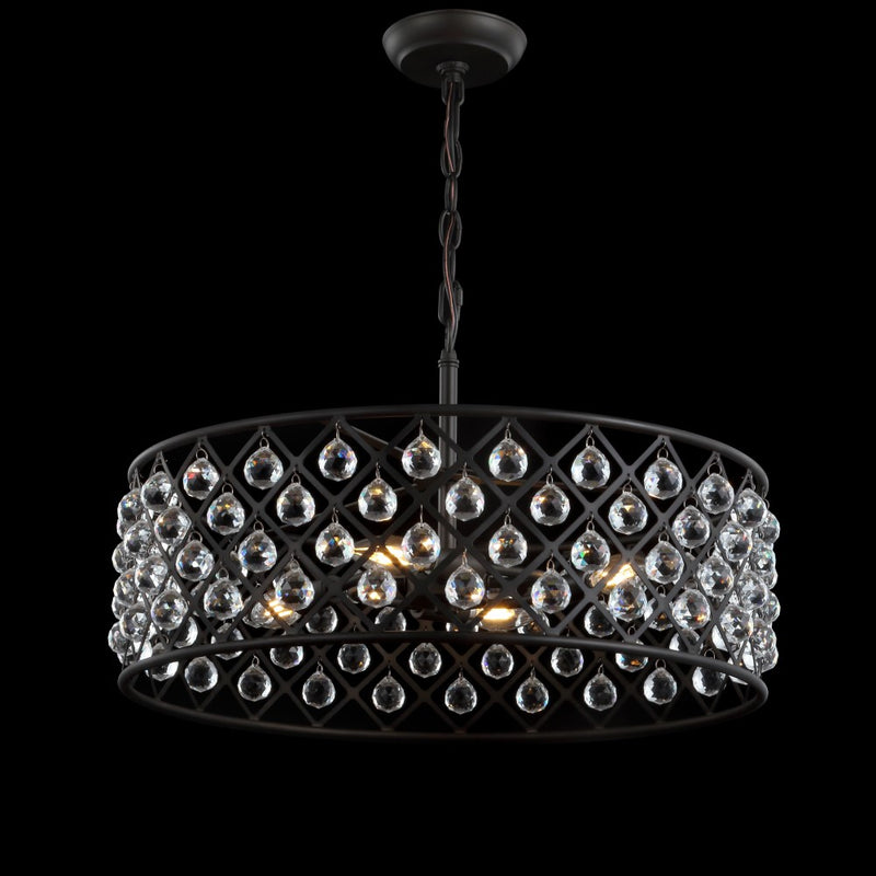 Gabrielle Crystal/Metal LED Pendant - JONATHAN Y