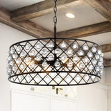 Gabrielle Crystal/Metal LED Pendant - JONATHAN Y