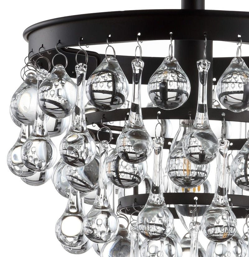 Toronto Metal/Crystal LED Flush Mount - JONATHAN Y