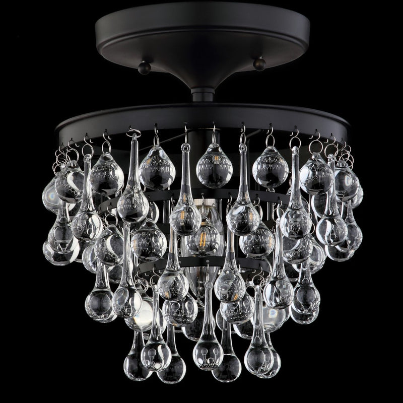 Toronto Metal/Crystal LED Flush Mount - JONATHAN Y