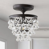 Toronto Metal/Crystal LED Flush Mount - JONATHAN Y