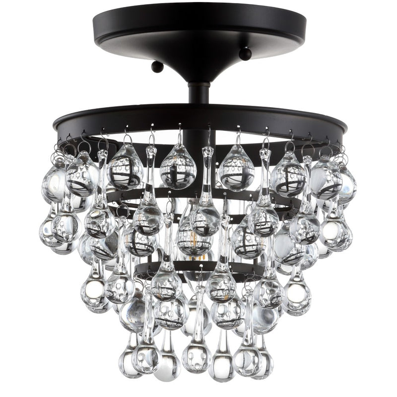 Toronto Metal/Crystal LED Flush Mount - JONATHAN Y