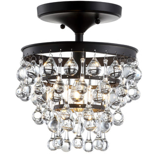 Toronto Metal/Crystal LED Flush Mount - JONATHAN Y