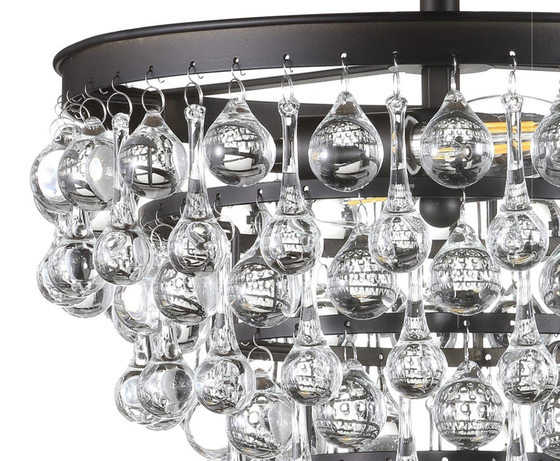 Toronto Metal/Crystal LED Flush Mount - JONATHAN Y