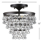 Toronto Metal/Crystal LED Flush Mount - JONATHAN Y