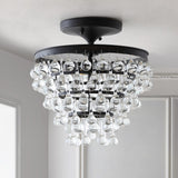 Toronto Metal/Crystal LED Flush Mount - JONATHAN Y