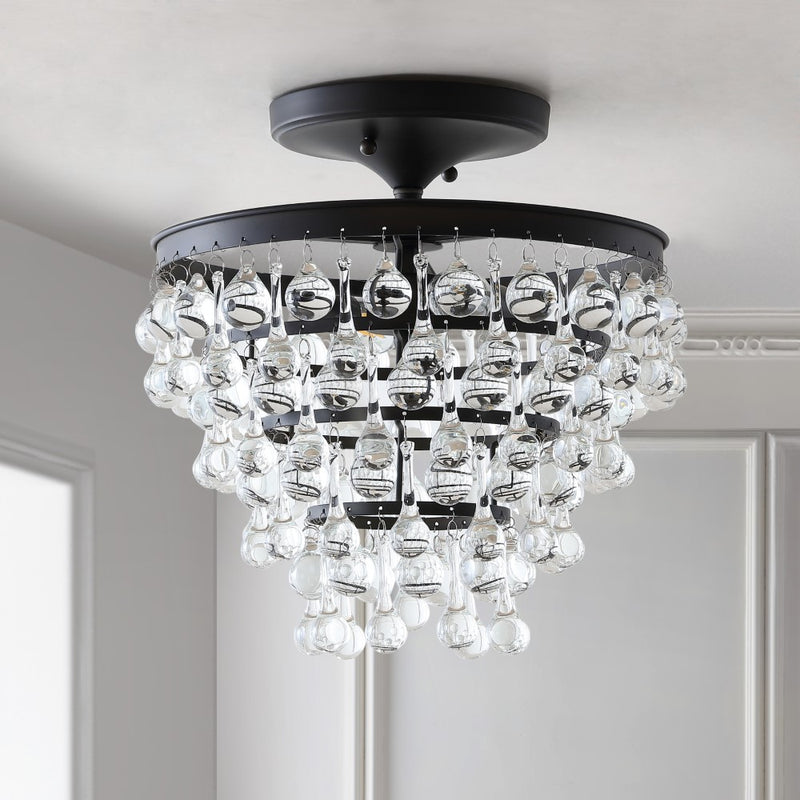 Toronto Metal/Crystal LED Flush Mount - JONATHAN Y