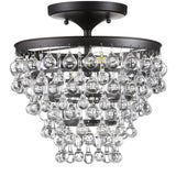 Toronto Metal/Crystal LED Flush Mount - JONATHAN Y