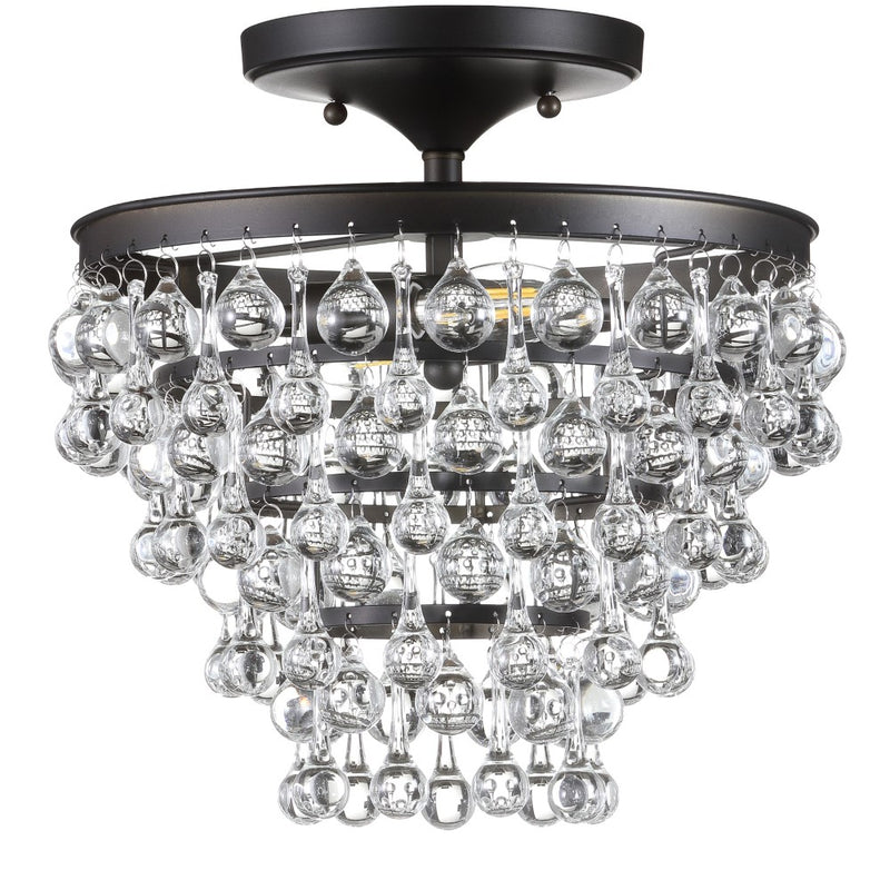 Toronto Metal/Crystal LED Flush Mount - JONATHAN Y