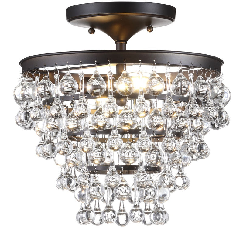Toronto Metal/Crystal LED Flush Mount - JONATHAN Y