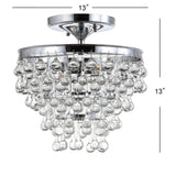 Toronto Metal/Crystal LED Flush Mount - JONATHAN Y