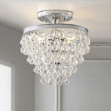 Toronto Metal/Crystal LED Flush Mount - JONATHAN Y