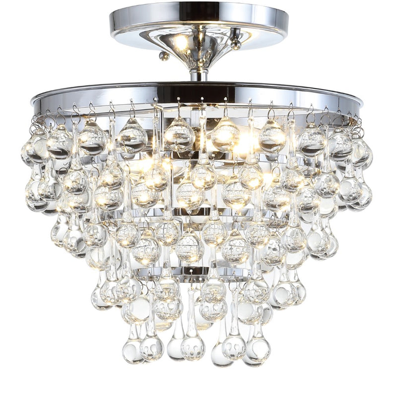 Toronto Metal/Crystal LED Flush Mount - JONATHAN Y