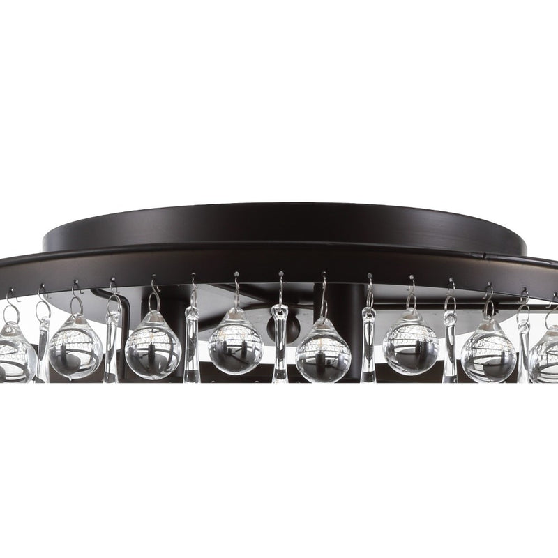 Toronto 16" Metal/Crystal LED Flush Mount - JONATHAN Y