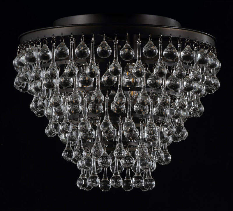 Toronto 16" Metal/Crystal LED Flush Mount - JONATHAN Y