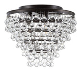 Toronto 16" Metal/Crystal LED Flush Mount - JONATHAN Y