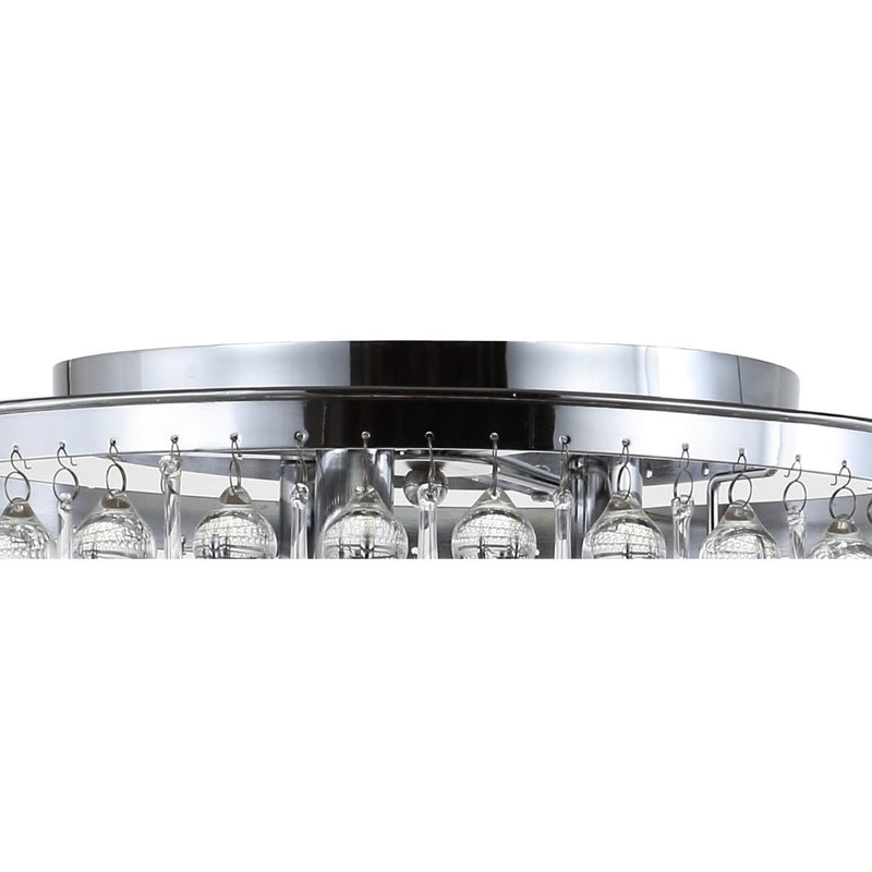 Toronto 16" Metal/Crystal LED Flush Mount - JONATHAN Y
