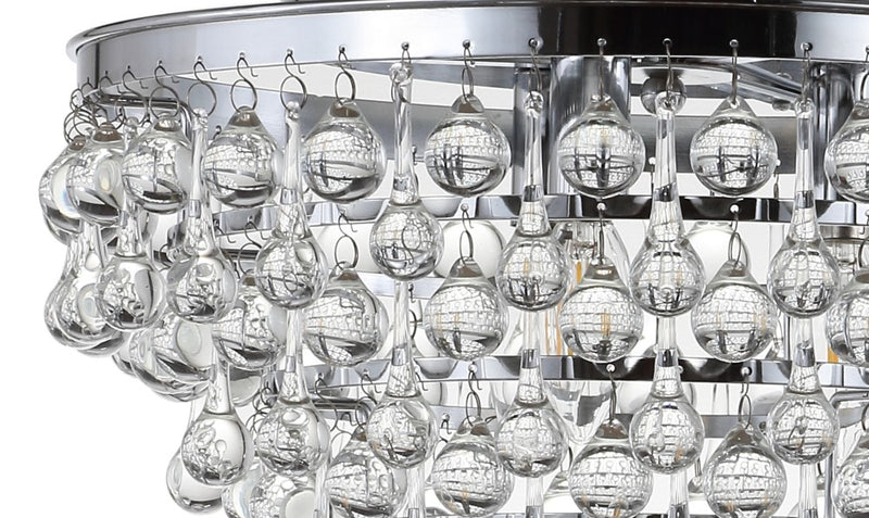 Toronto 16" Metal/Crystal LED Flush Mount - JONATHAN Y