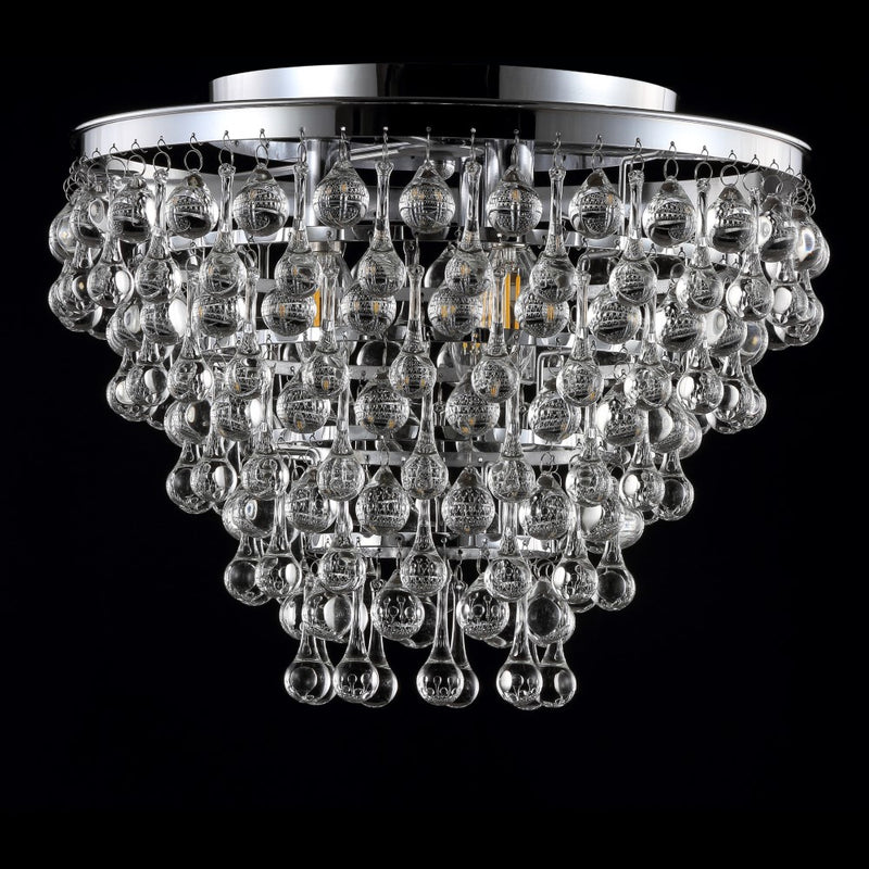 Toronto 16" Metal/Crystal LED Flush Mount - JONATHAN Y