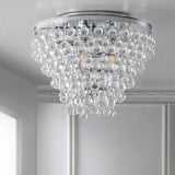 Toronto 16" Metal/Crystal LED Flush Mount - JONATHAN Y