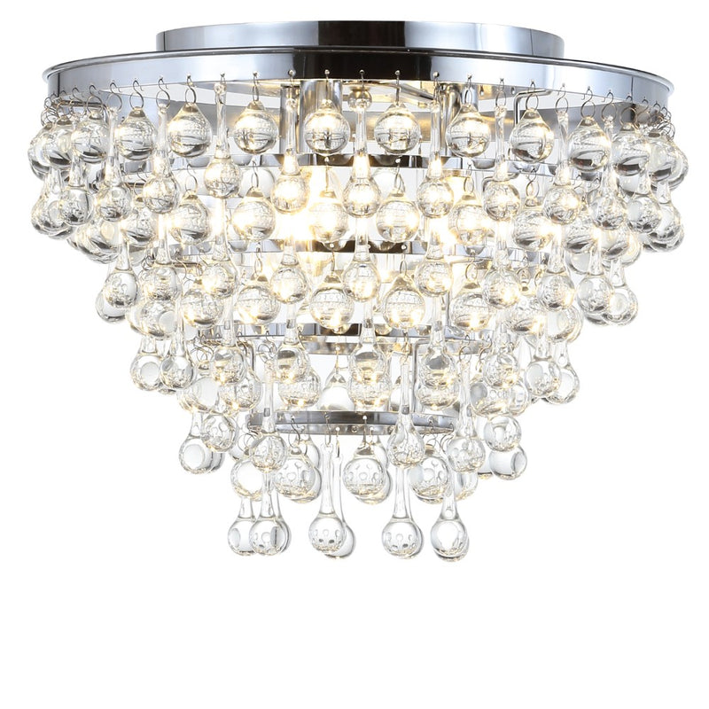 Toronto 16" Metal/Crystal LED Flush Mount - JONATHAN Y