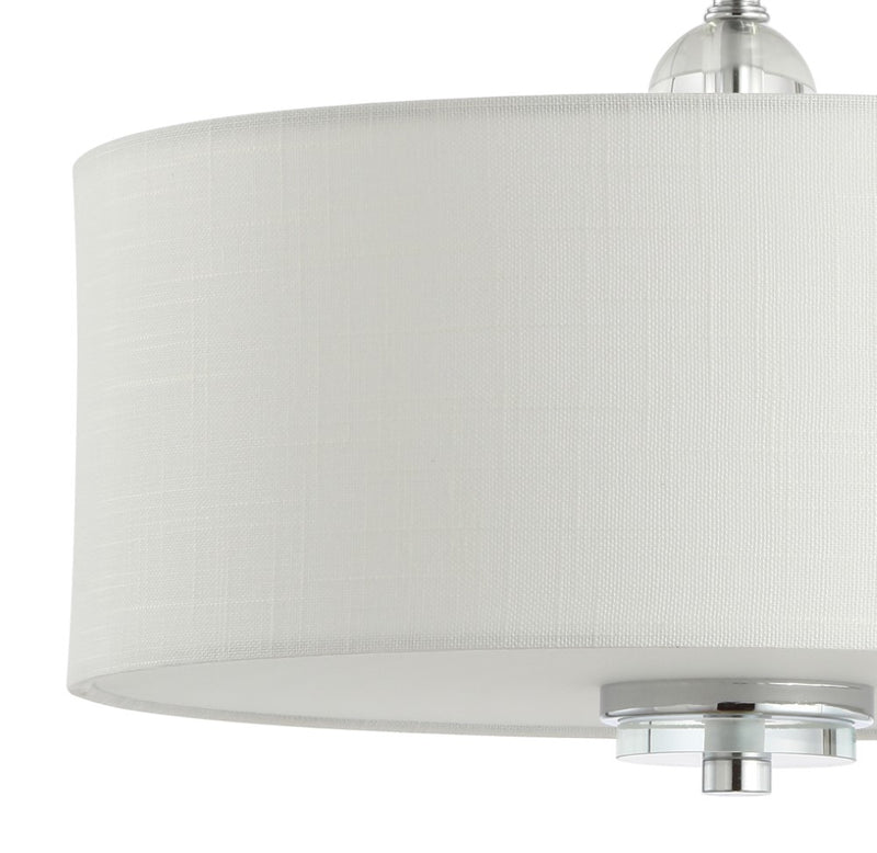 Marc 15" Metal/Crystal LED Semi Flush Mount - JONATHAN Y