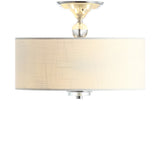 Marc 15" Metal/Crystal LED Semi Flush Mount - JONATHAN Y