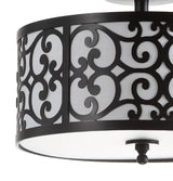 Katherine 15" Metal LED Semi Flush Mount - JONATHAN Y