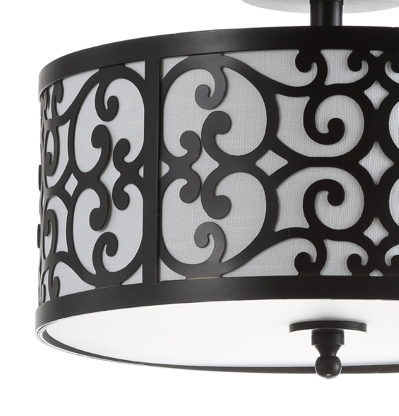 Katherine 15" Metal LED Semi Flush Mount - JONATHAN Y