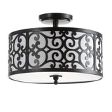 Katherine 15" Metal LED Semi Flush Mount - JONATHAN Y