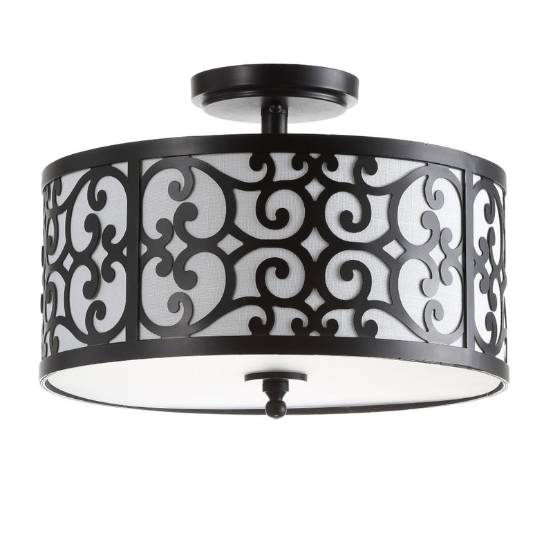 Katherine 15" Metal LED Semi Flush Mount - JONATHAN Y