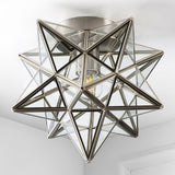 Stella 12" Moravian Star Metal/Clear Glass LED Flush Mount