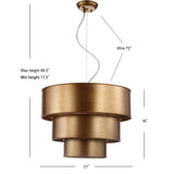 Lynn 21" Tier Metal LED Pendant - JONATHAN Y
