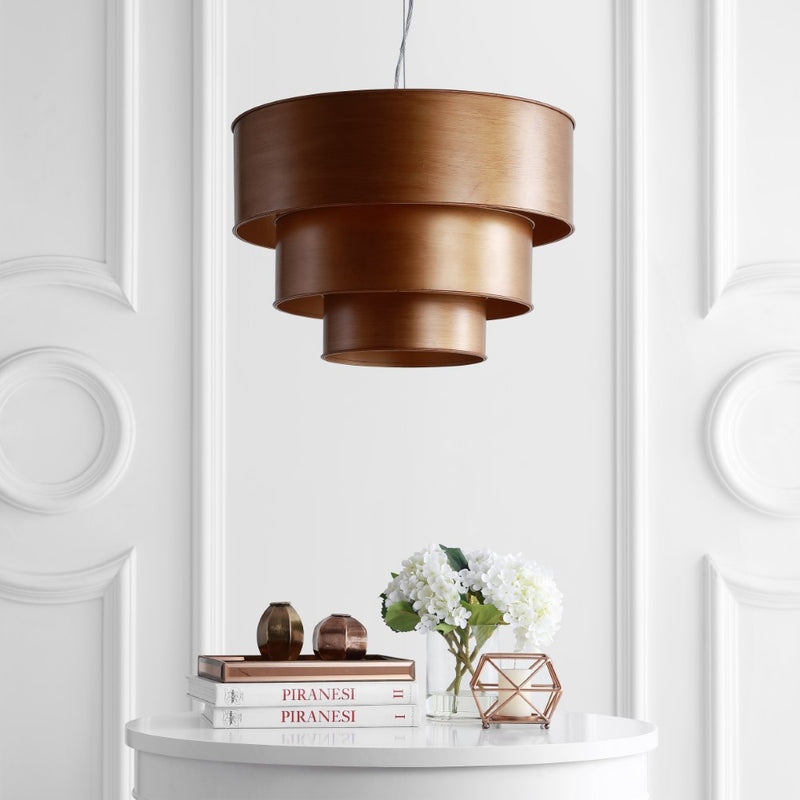 Lynn 21" Tier Metal LED Pendant - JONATHAN Y