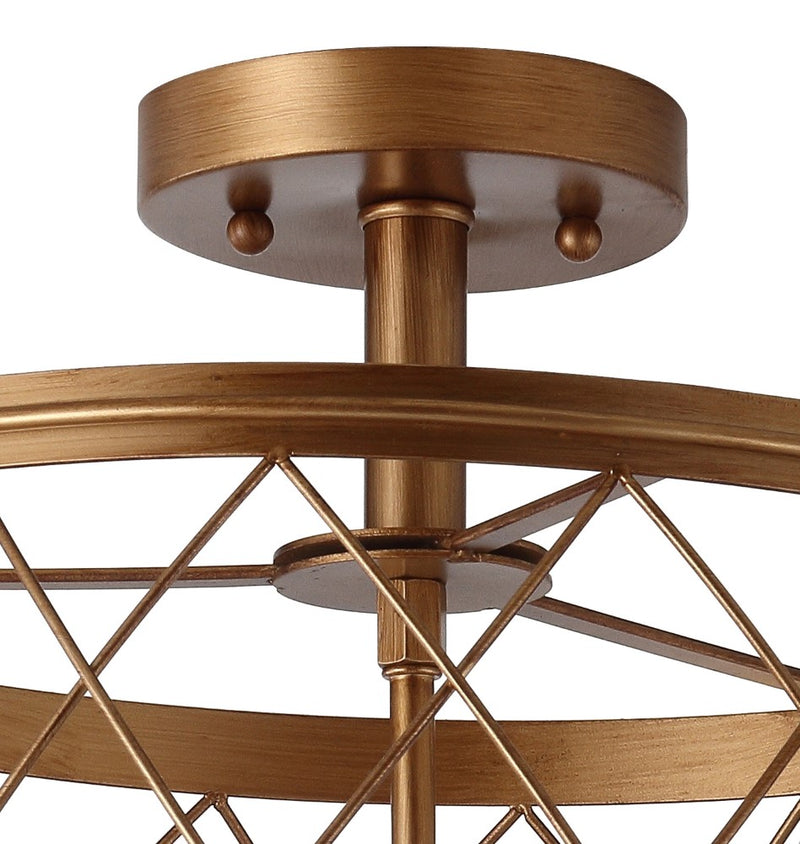 Eleanor 15" Metal LED Semi Flush Mount Ceiling Light - JONATHAN Y
