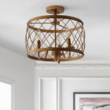 Eleanor 15" Metal LED Semi Flush Mount Ceiling Light - JONATHAN Y