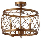 Eleanor 15" Metal LED Semi Flush Mount Ceiling Light - JONATHAN Y