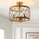 Eleanor 15" Metal LED Semi Flush Mount Ceiling Light - JONATHAN Y