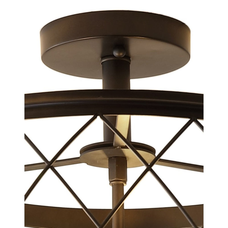 Eleanor 15" Metal LED Semi Flush Mount Ceiling Light - JONATHAN Y