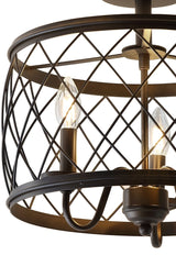 Eleanor 15" Metal LED Semi Flush Mount Ceiling Light - JONATHAN Y